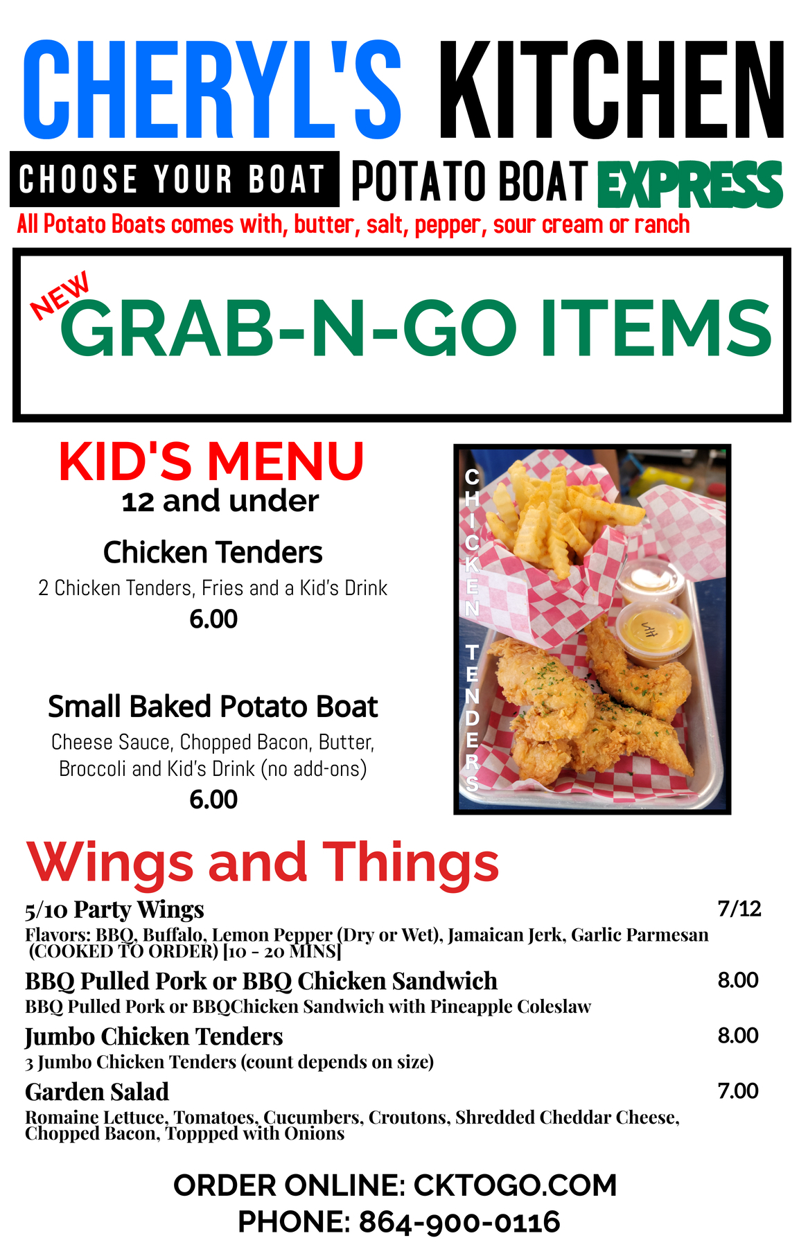 menu sides and sandwiches